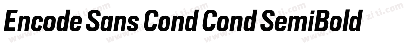 Encode Sans Cond Cond SemiBold字体转换